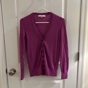 LOFT Pink Cardigan XS